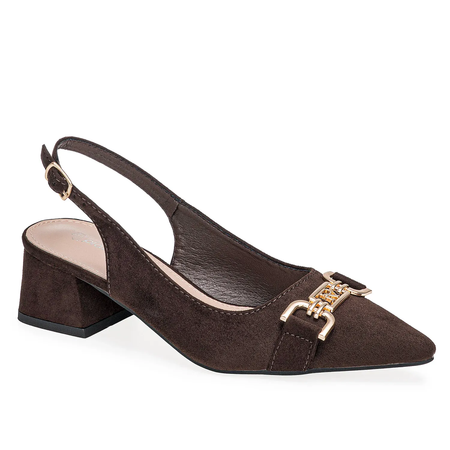 Calzado Platanitos Vestir Dama Cv Sallye color marron oscuro. | Platanitos