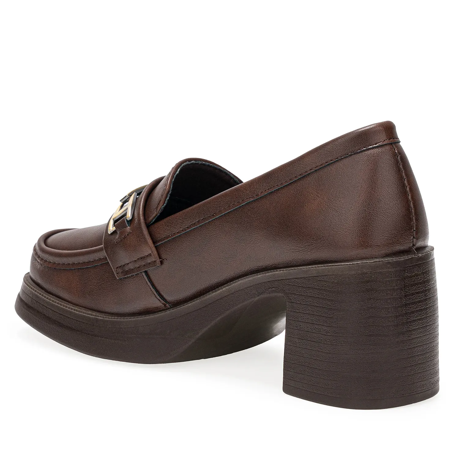 Mocasin Platanitos Dama Mt Tina color marron oscuro. | Platanitos