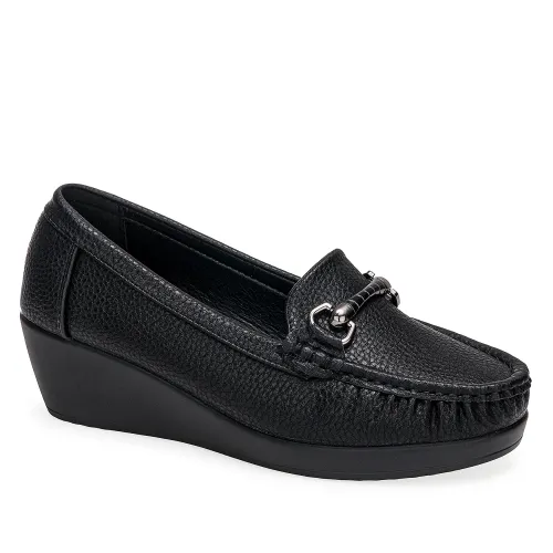 Platanitos Negro de Mujer modelo Mocasin Dama Mw Naomy negros sintéticos mujer 2025100321512042421 Sintético Sintético