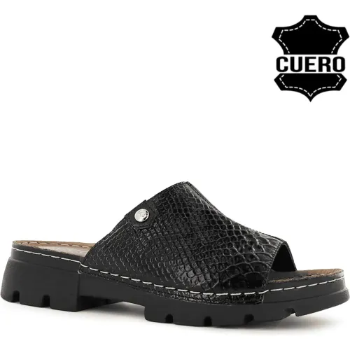 Sandalias Ecco Mujer Nakia04 color negro | Platanitos
