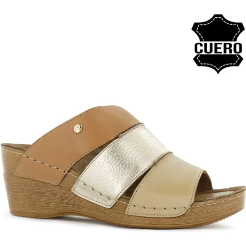 Sandalias Ecco Confort Mujer Stella06 color beige | Platanitos