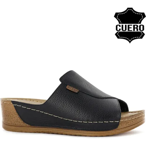 Sandalias Ecco Confort Mujer Bibi24 color negro | Platanitos