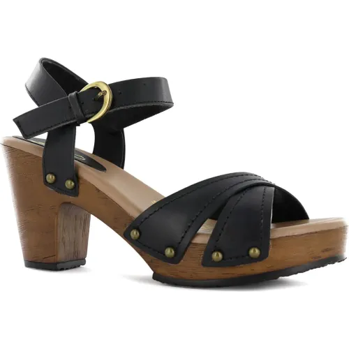 Ecco Negro de Mujer modelo Sandalias Taco Mujer Selina01 negros mujer 2025100615133468690 Cuero PU