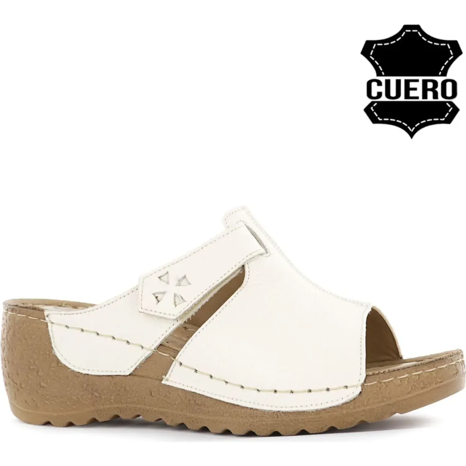 Sandalias Ecco Confort Mujer Mayra34 color marfil | Platanitos