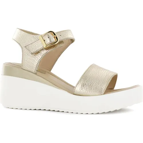 Ecco Dorado de Mujer modelo Sandalias Cuña Baja Mujer Jaspe03 dorados mujer 2025100615133468822 Cuero PU