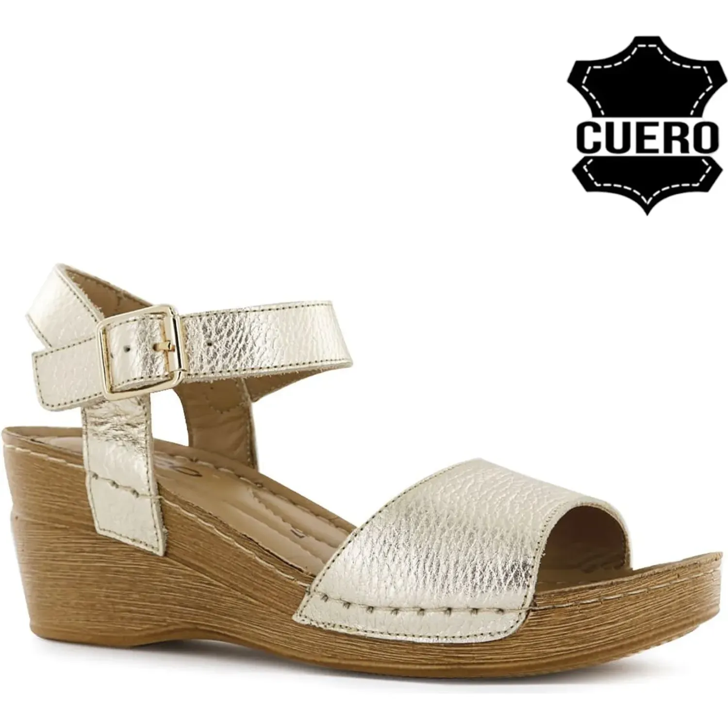 Sandalias Ecco Conforts Mujer Stella04 color oro | Platanitos