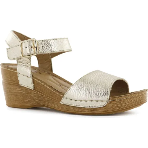 Ecco Dorado de Mujer modelo Sandalias Conforts Mujer Stella04   mujer 2025100615133468924 Cuero PU