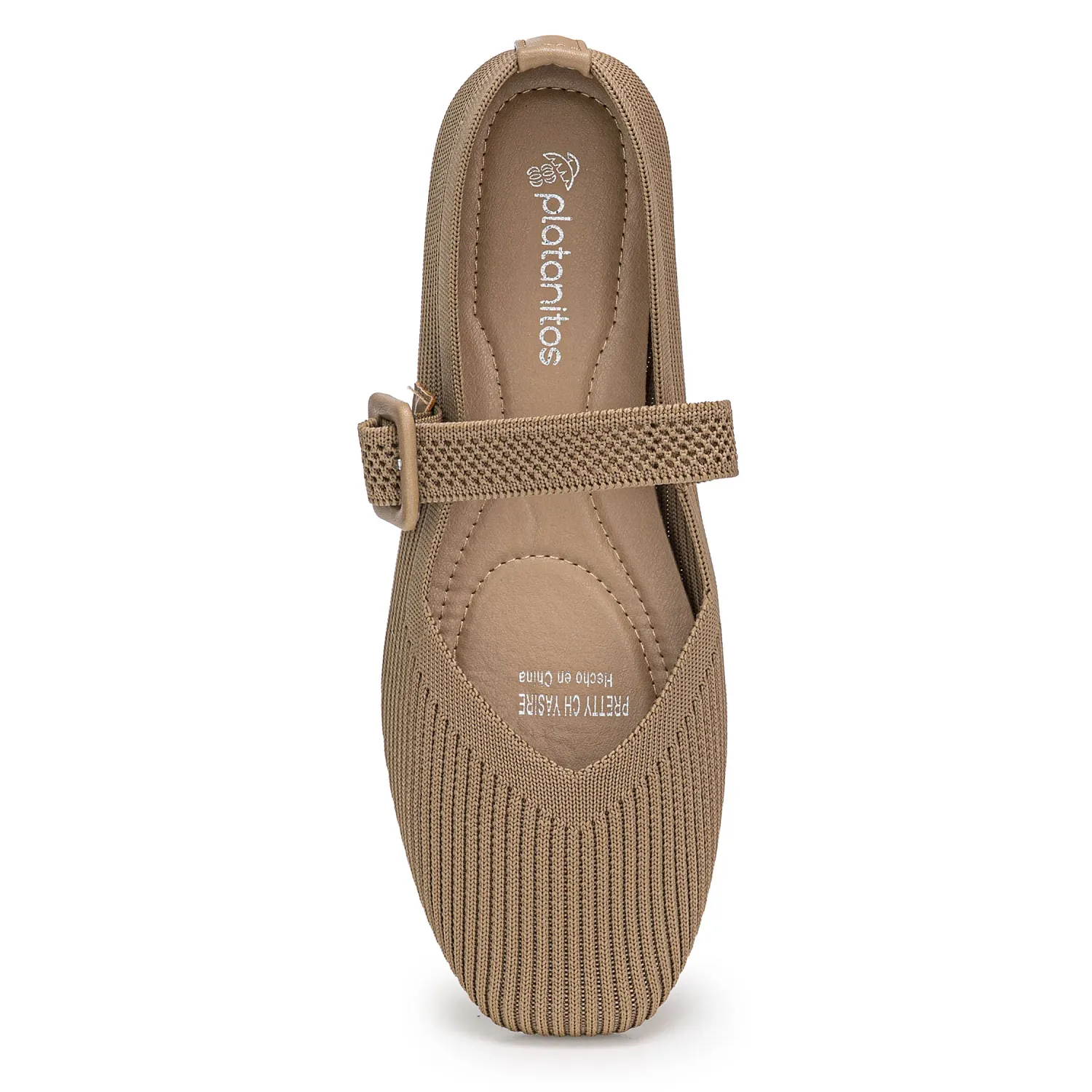 Calzado Platanitos Dama Ch Yasire color topo | Platanitos