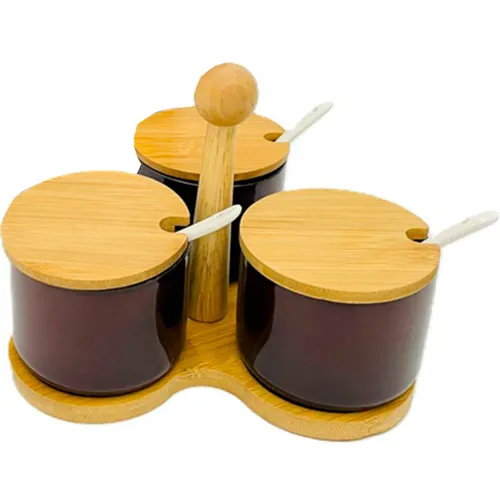 REY Varios modelo Set Especiero Negro X 3 Pza C/Tapa Madera+cucharita S1418 (Ocs) varios 2025100923073073851  