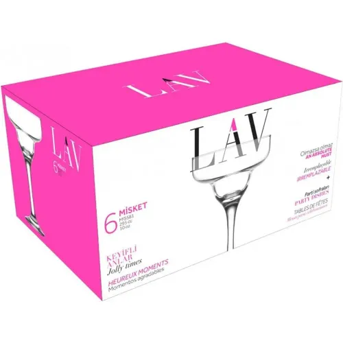 LAV Set X 6 Copas Misket Margarita 295cc Lv-Mis581f