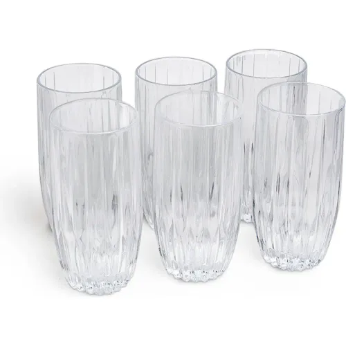 REY Varios modelo Set X 6 Vaso Alto Labrado Transp 355ml #76412  Ichimatsu varios 2025100923073073890  