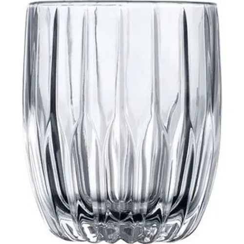 ICHIMATSU Set X 6 Vaso Bajo Labrado Transp 285ml #76410 Ichimatsu