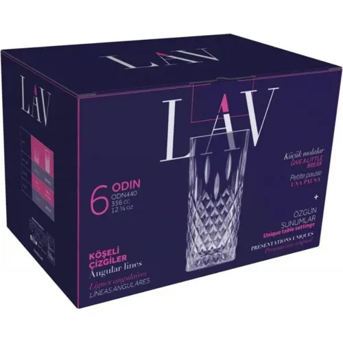 REY Set X 6 Vaso Odin Bebidas 356cc Lv-Odn440f