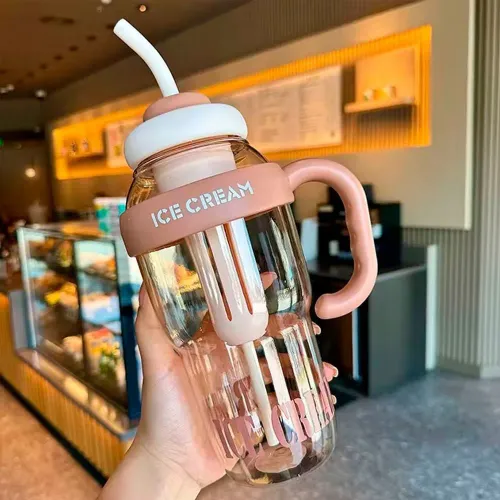 ICHIMATSU Vaso Botella Ice Cream Marr/Beige 1400ml Xns2056-1400