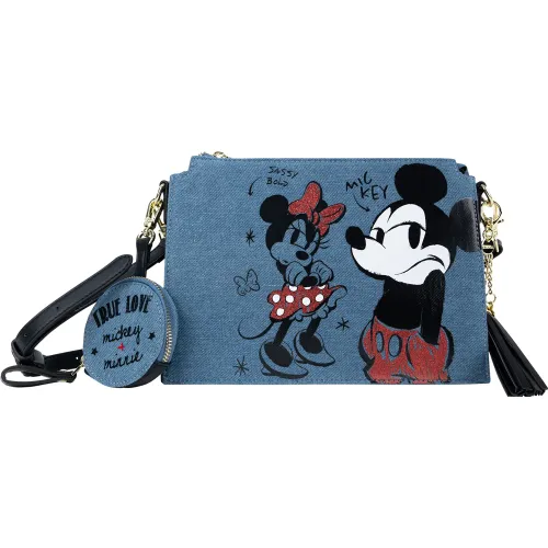 TIZZA Azul de Mujer modelo Cartera Mickey & Minnie Je Sassy Bold azules negros mujer 2025101023251116295