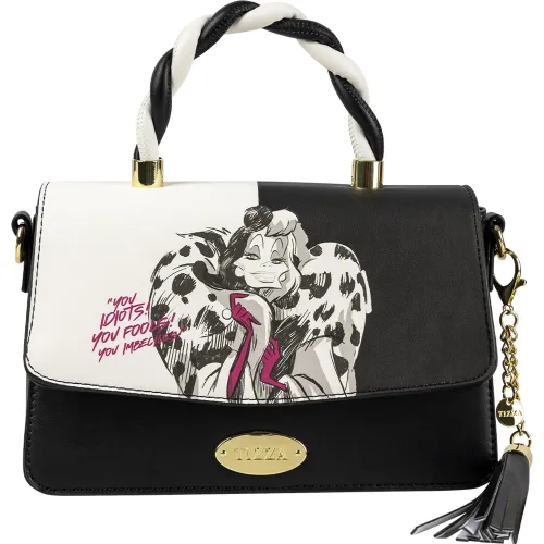 TIZZA Negro de Mujer modelo Morral Cruella Pu Bicolor negros blancos mujer 2025101023251116310  