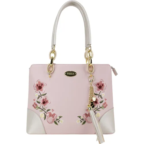 TIZZA  de Mujer modelo Cartera Minnie Pu Flores Bordadas nudes mujer 2025101023251116319