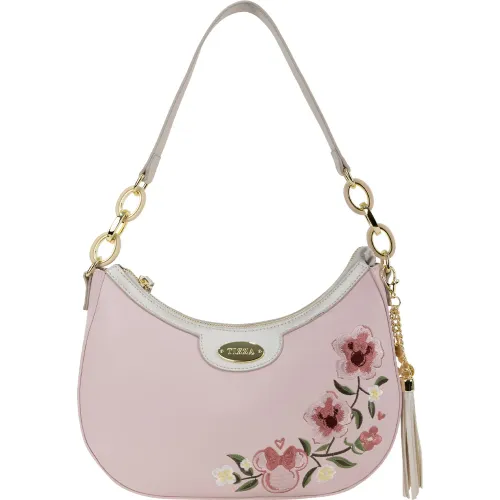TIZZA  de Mujer modelo Cartera Minnie Pu Flores Bordadas nudes mujer 2025101023251116358