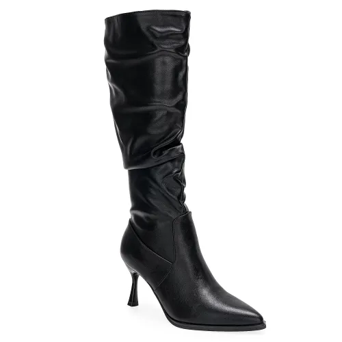 Platanitos Negro de Mujer modelo Bota Dama Bv Yely negros sintéticos mujer 2025101320442282852 Sintético Sintético