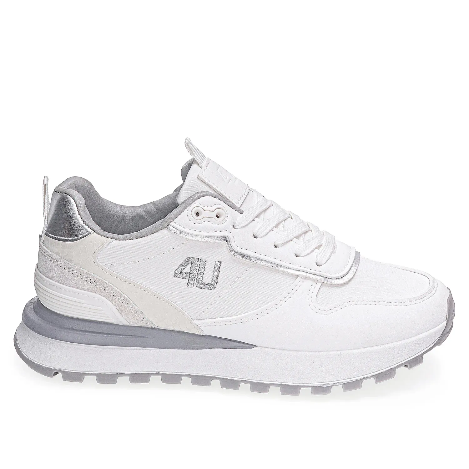 Zapatilla Just4U Dama Z Kayla color blanco / gris | Platanitos