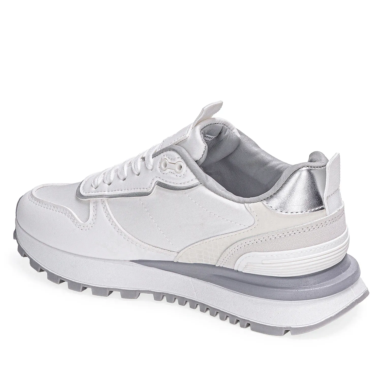 Zapatilla Just4U Dama Z Kayla color blanco / gris | Platanitos