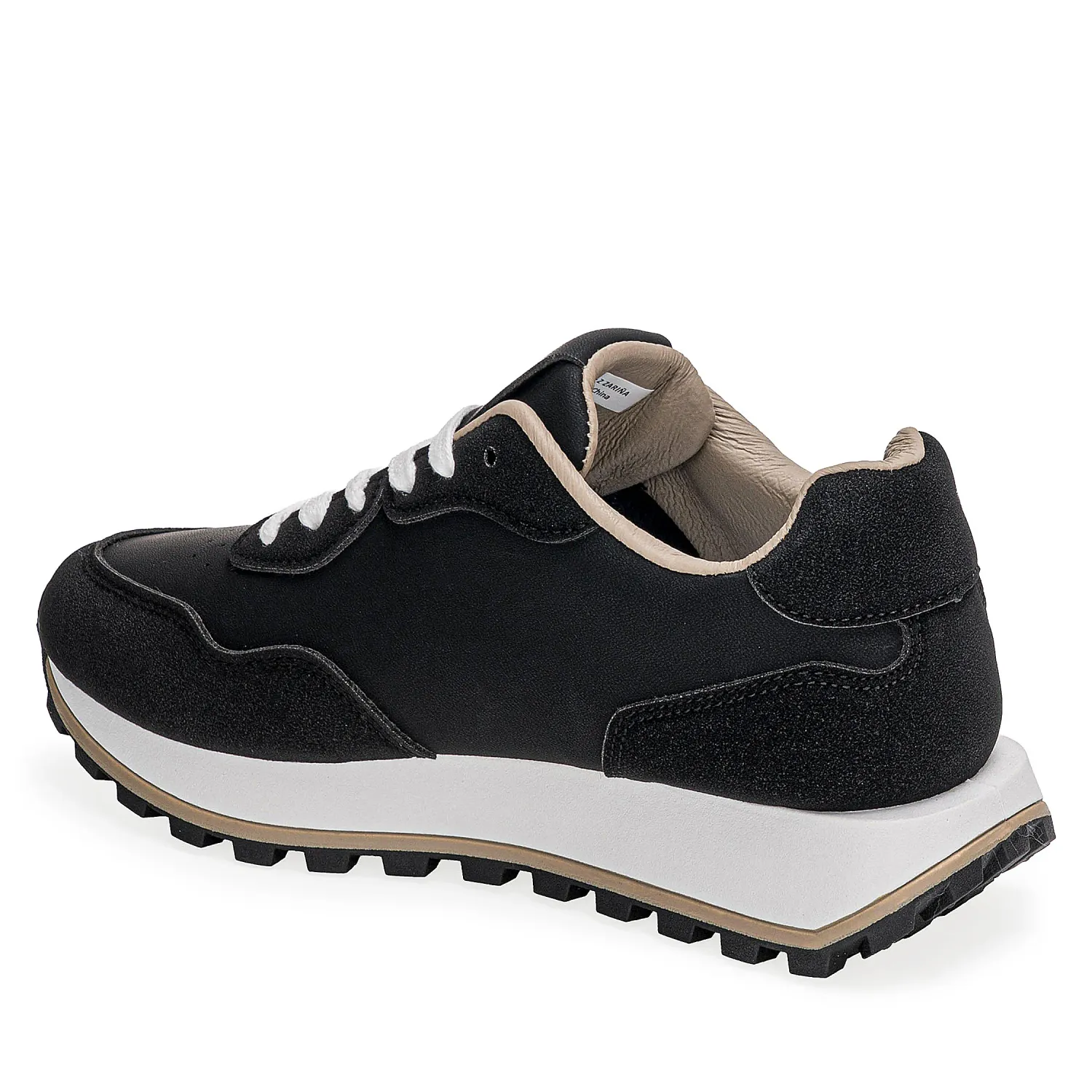 Zapatilla Just4U Dama Z Zariña color negro | Platanitos