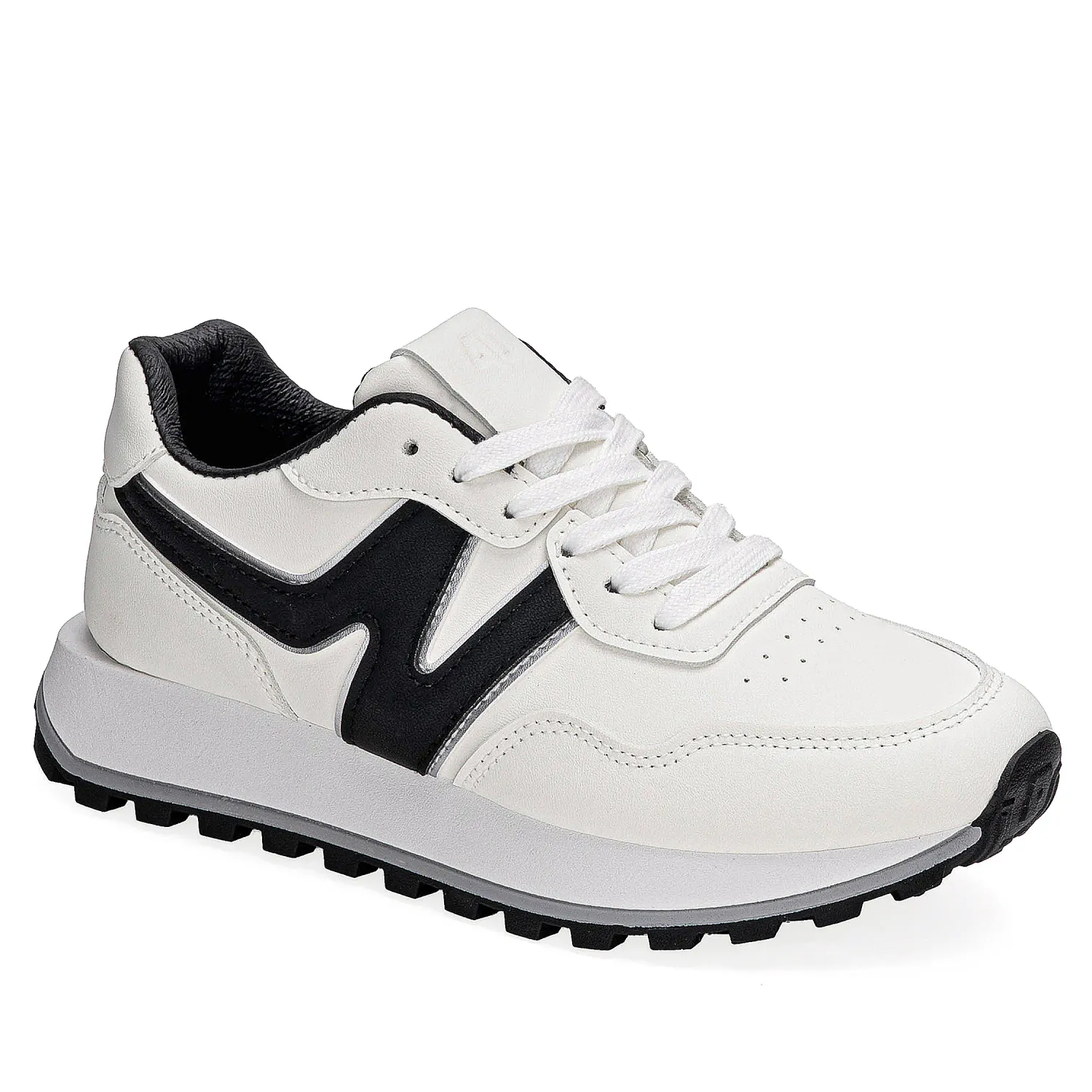 Zapatilla Just4U Dama Z Zariña color blanco / negro | Platanitos