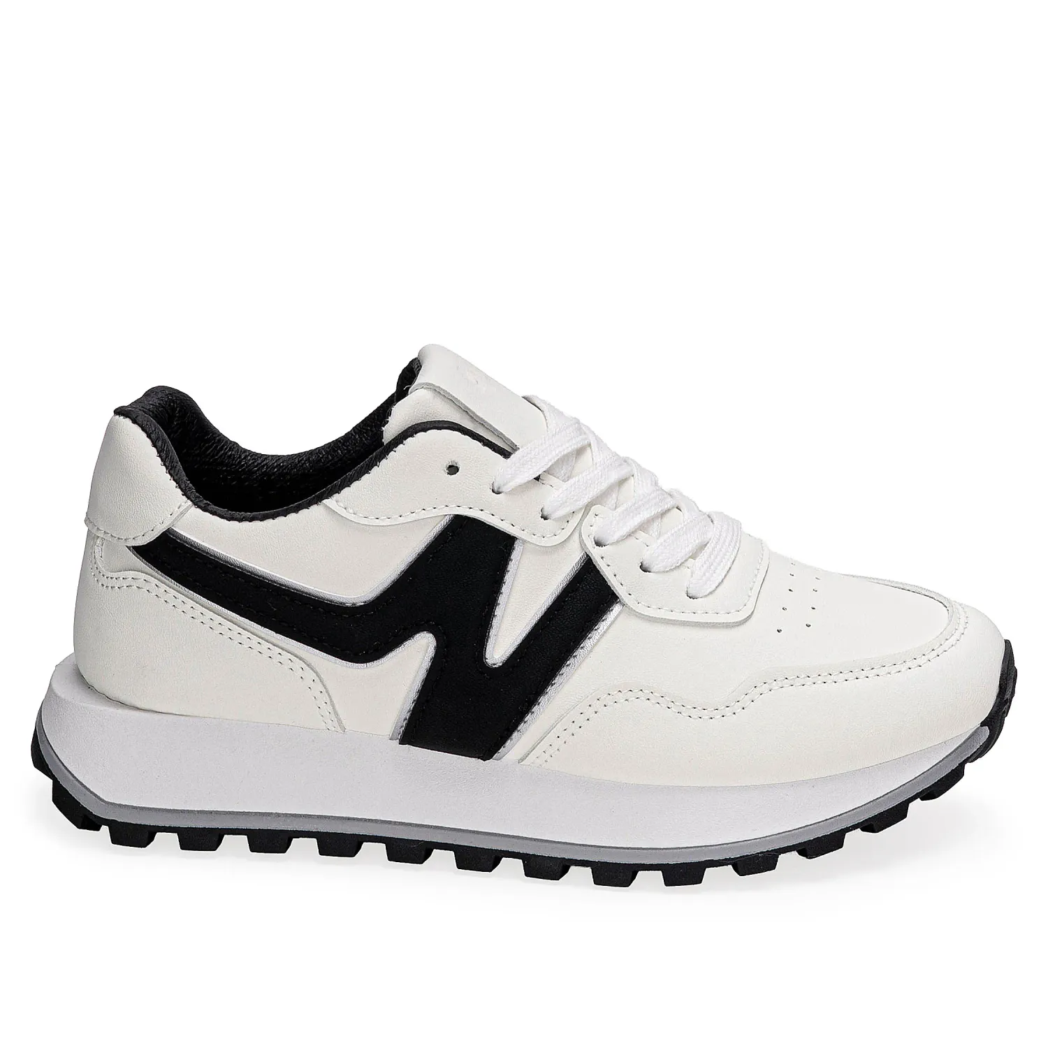 Zapatilla Just4U Dama Z Zariña color blanco / negro | Platanitos