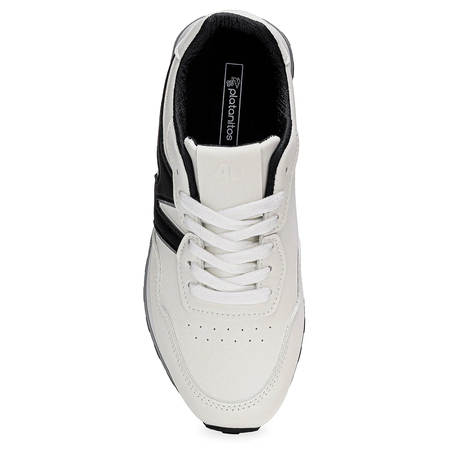 Zapatilla Just4U Dama Z Zariña color blanco / negro | Platanitos