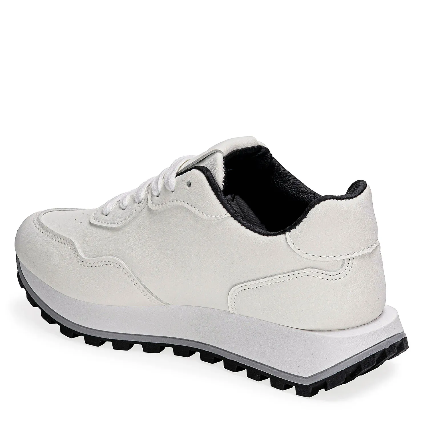 Zapatilla Just4U Dama Z Zariña color blanco / negro | Platanitos