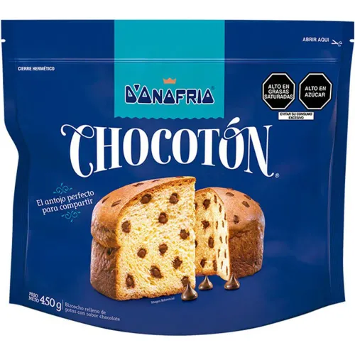 DONOFRIO Panetón Donofrio Chocotón Bolsa 450 Gr
