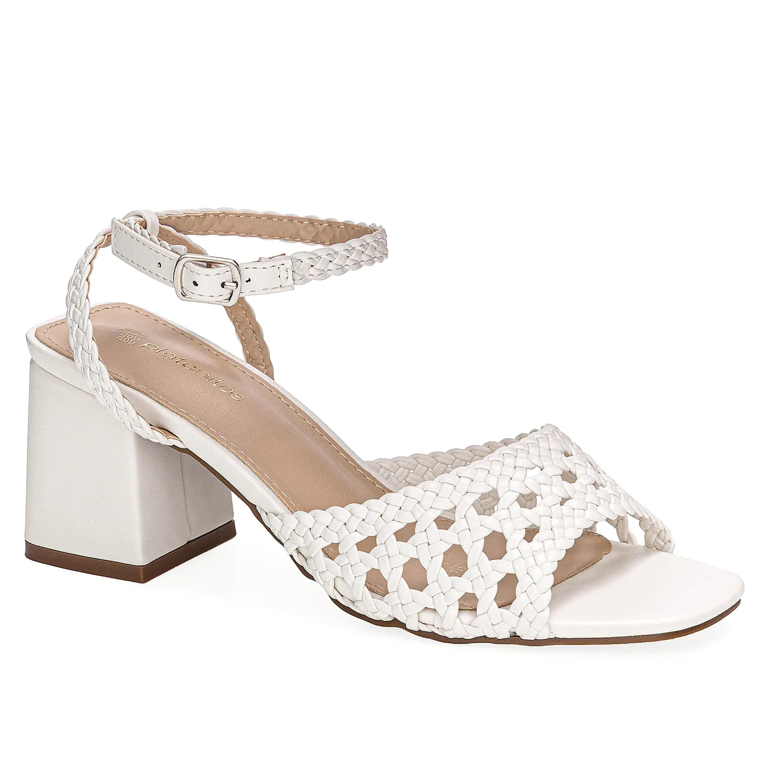 Sandalia Platanitos Dama Sv Alissa color blanco | Platanitos