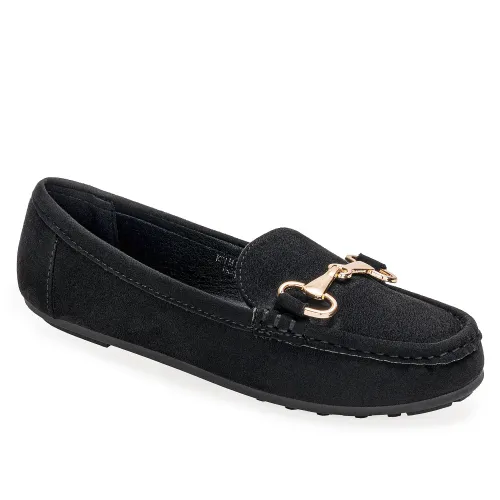 Platanitos Negro de Mujer modelo Mocasin Dama M Safiye negros sintéticos mujer 2025101514181627861 Sintético Sintético