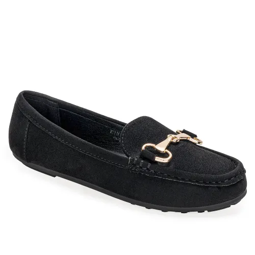 Platanitos Negro de Mujer modelo Mocasin Dama M Safiye negros sintéticos mujer 2025101514181627861 Sintético Sintético