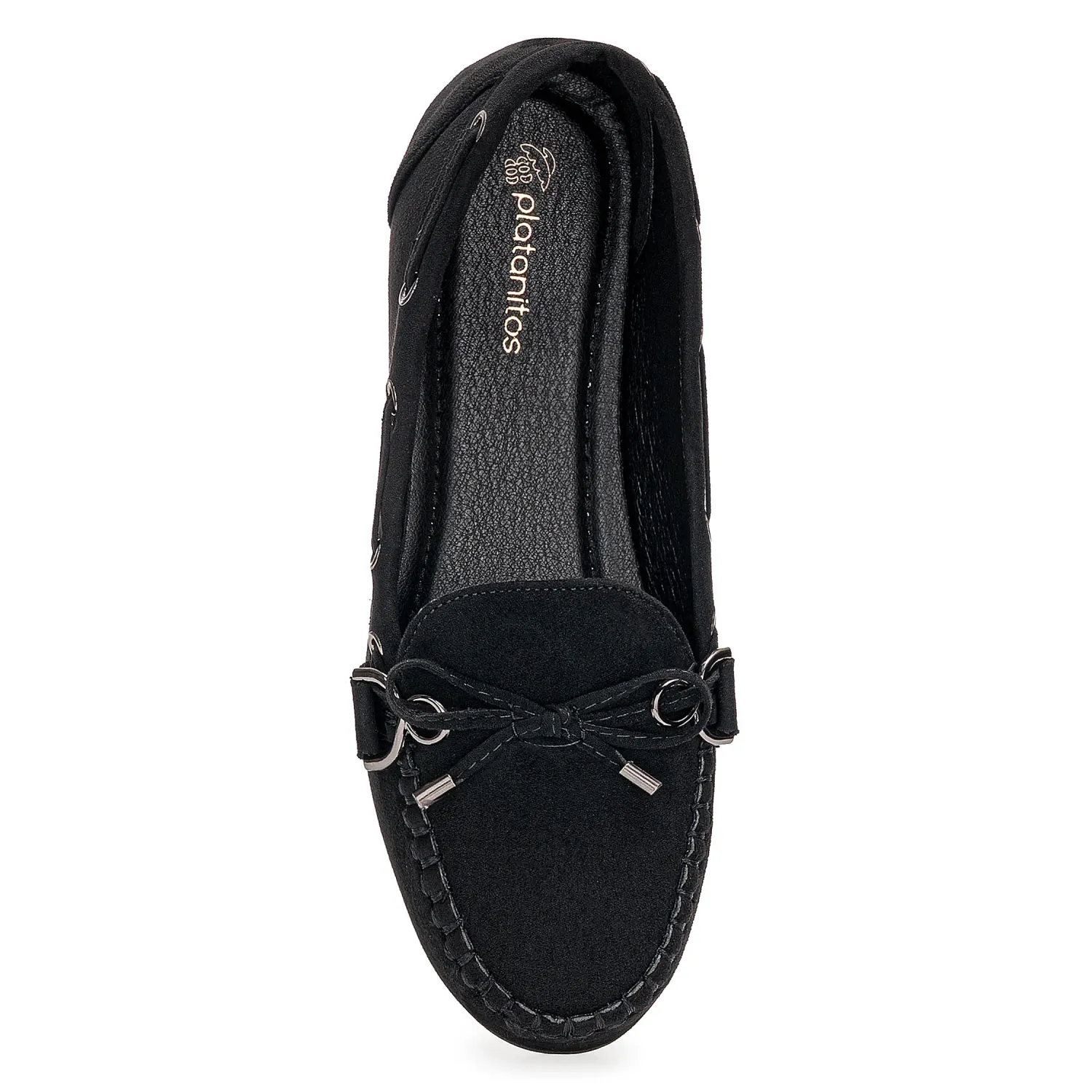 Mocasin Platanitos Dama M Ayse color negro | Platanitos