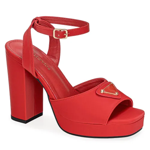 Platanitos Rojo de Mujer modelo Sandalia Dama Svp Marylin rojos rojas roja sintéticos mujer 2025101522172573471 Sintético Sintético