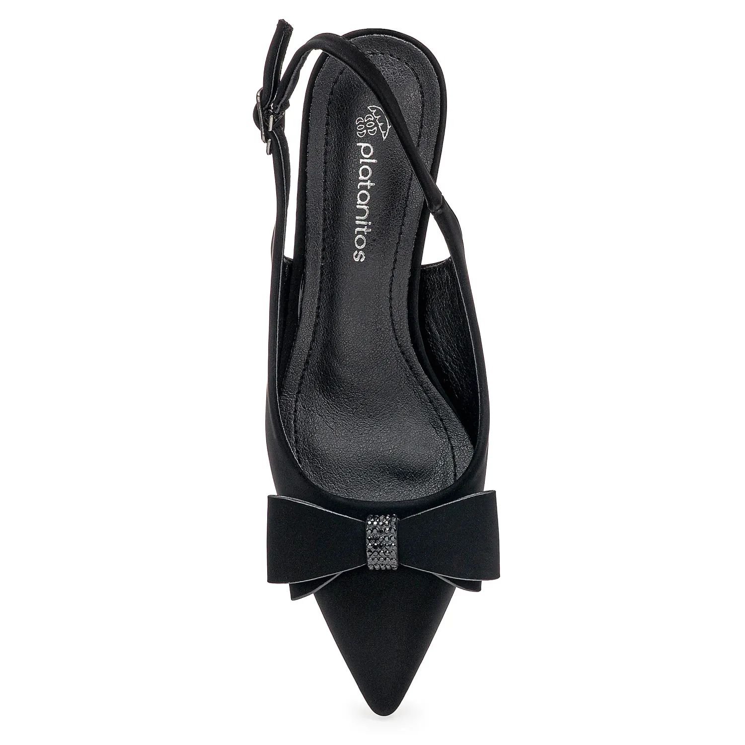 Calzado Platanitos Vestir Dama Cv Cuddle color negro | Platanitos