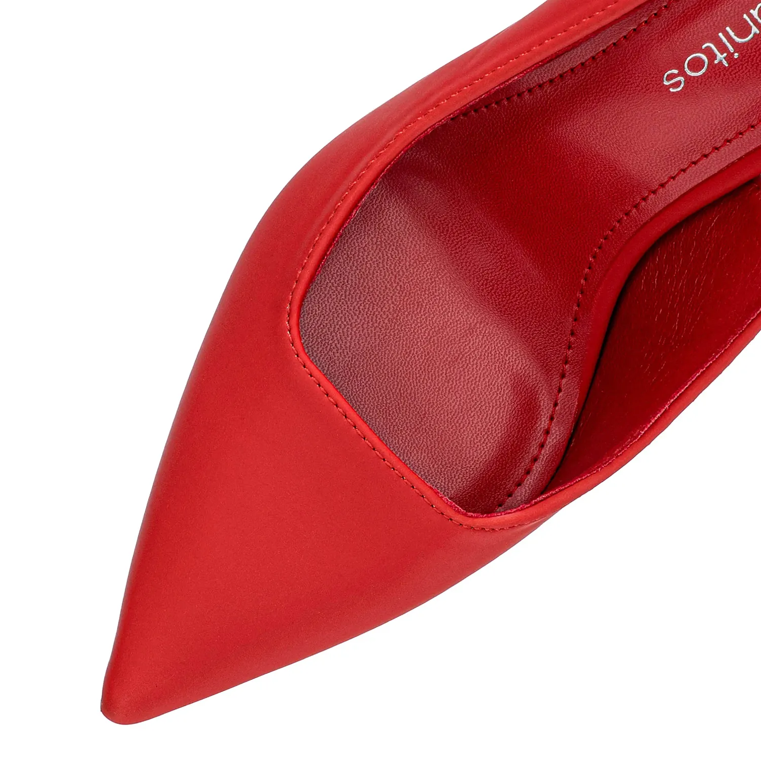 Calzado Platanitos Vestir Dama Cv Dollie color rojo | Platanitos