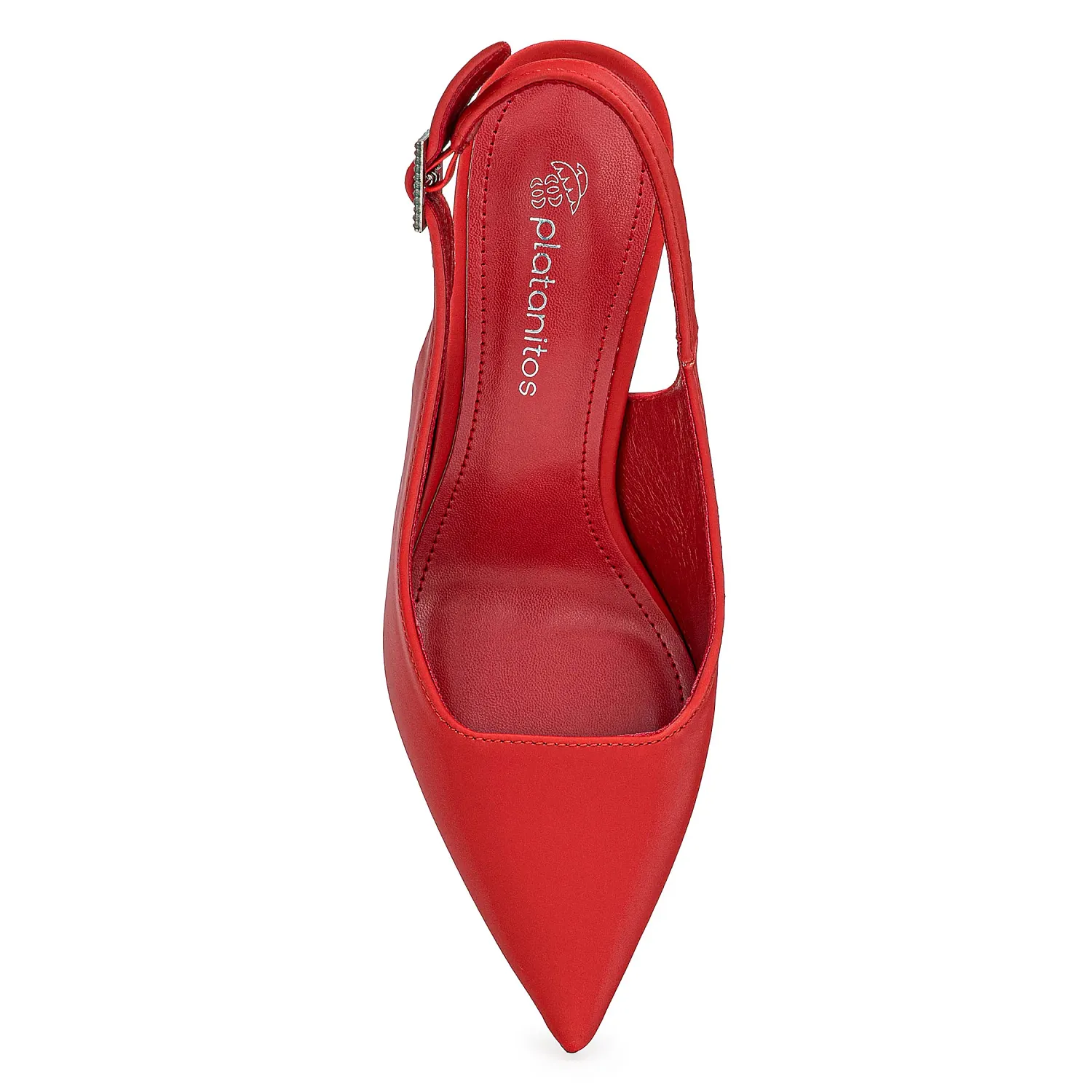 Calzado Platanitos Vestir Dama Cv Dollie color rojo | Platanitos