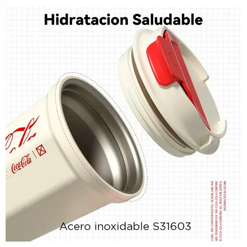 GERM Termo Rombo Coca Cola - 390ml Acero Inoxidable