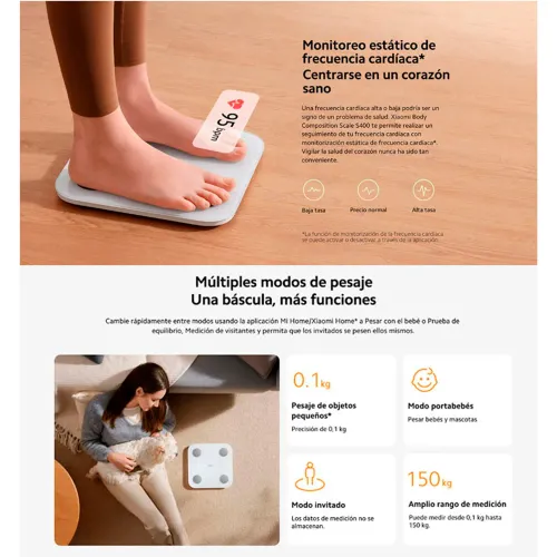 XIAOMI Balanza Digital Inteligente Xiaomi Body Composition Scale S400