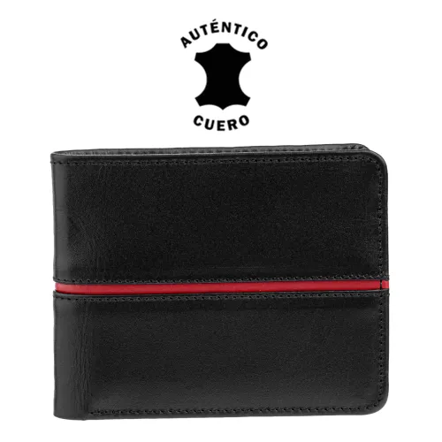 Billetera Limoni Caballero Miguel color negro | Platanitos