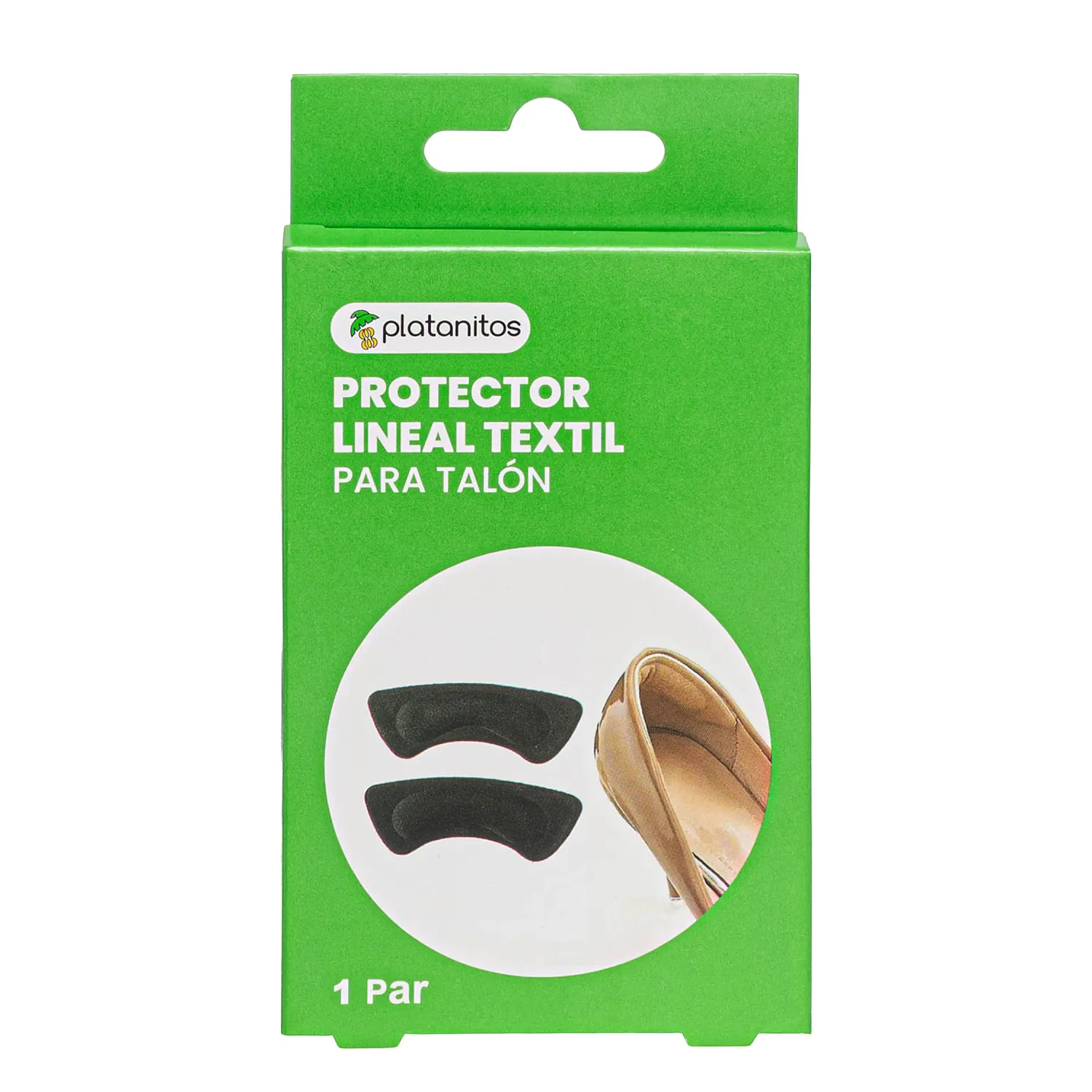 Protector Platanitos Lineal Textil Para Talon color negro | Platanitos