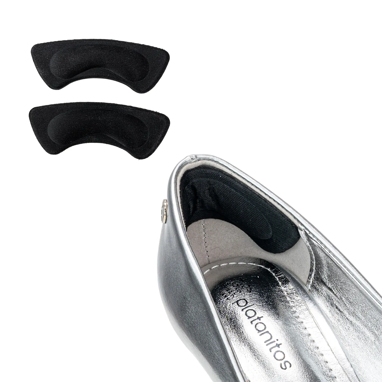 Protector Platanitos Lineal Textil Para Talon color negro | Platanitos