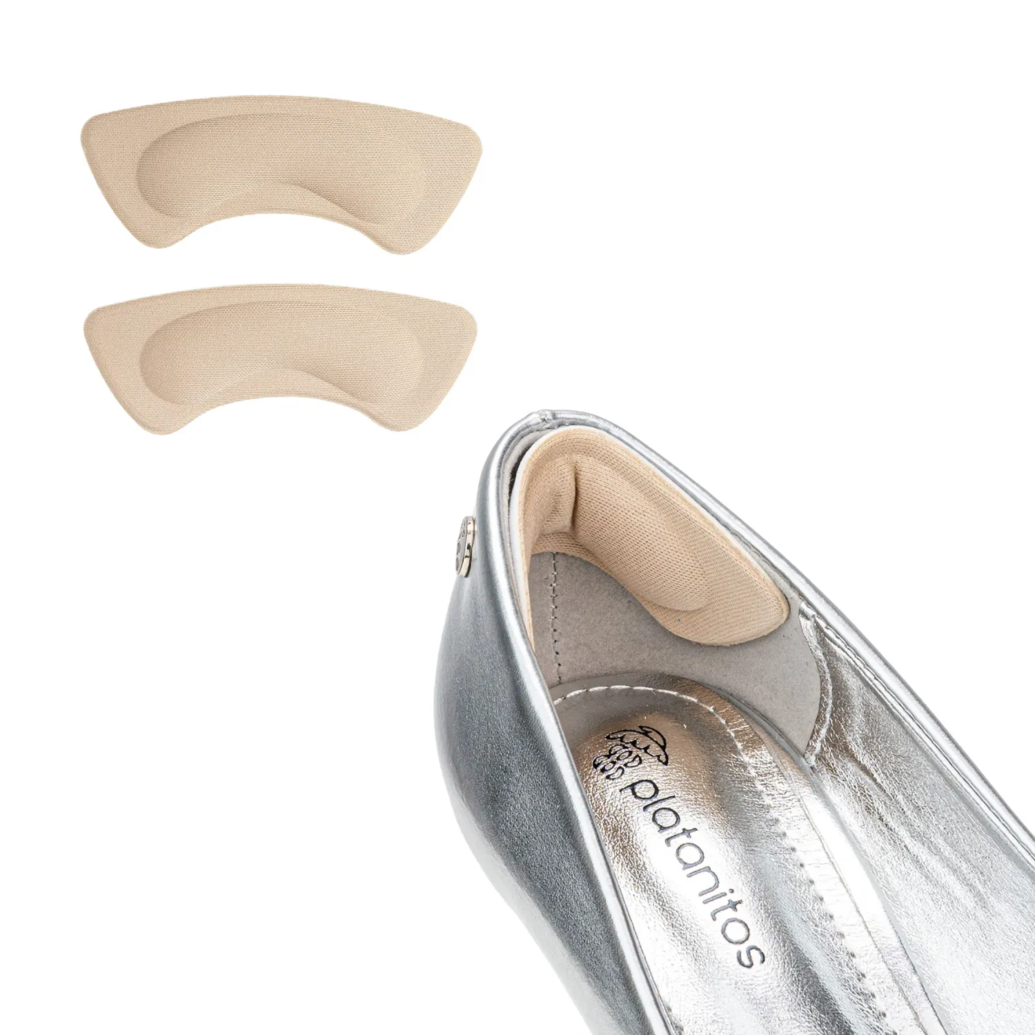 Protector Platanitos Lineal Textil Para Talon color beige | Platanitos