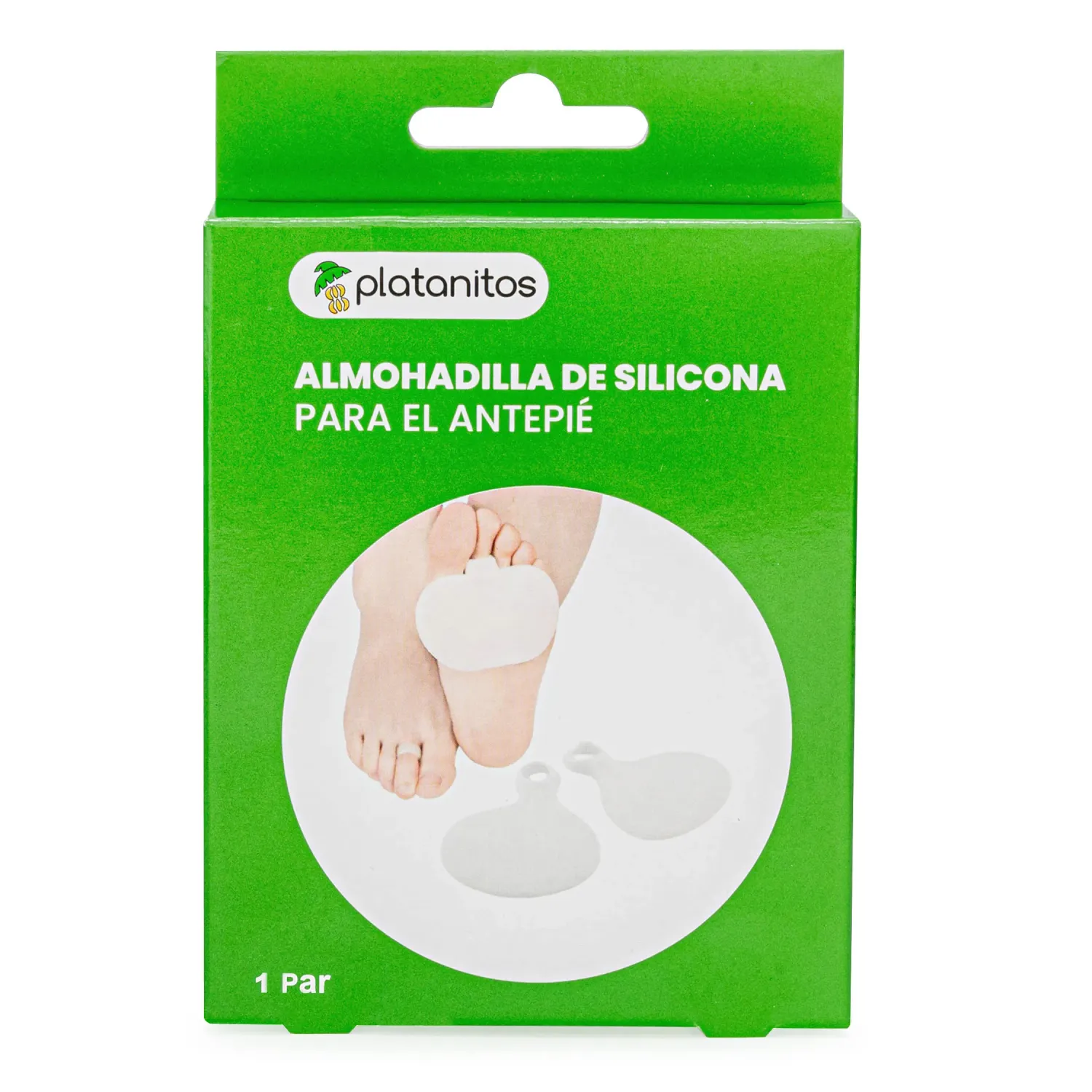 Almohadilla Platanitos De Silicona Para El Antepié color blanco | Platanitos