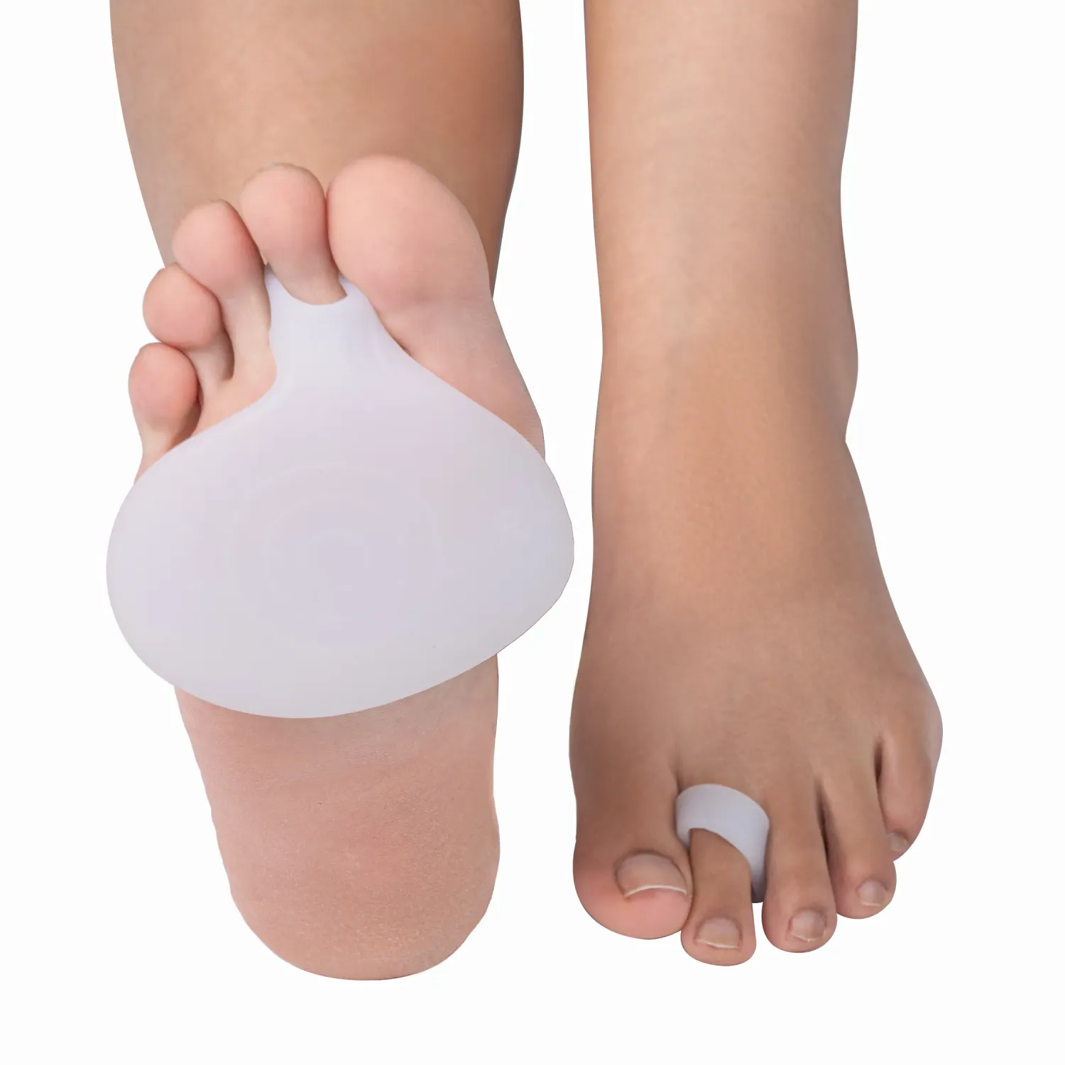 Almohadilla Platanitos De Silicona Para El Antepié color blanco | Platanitos