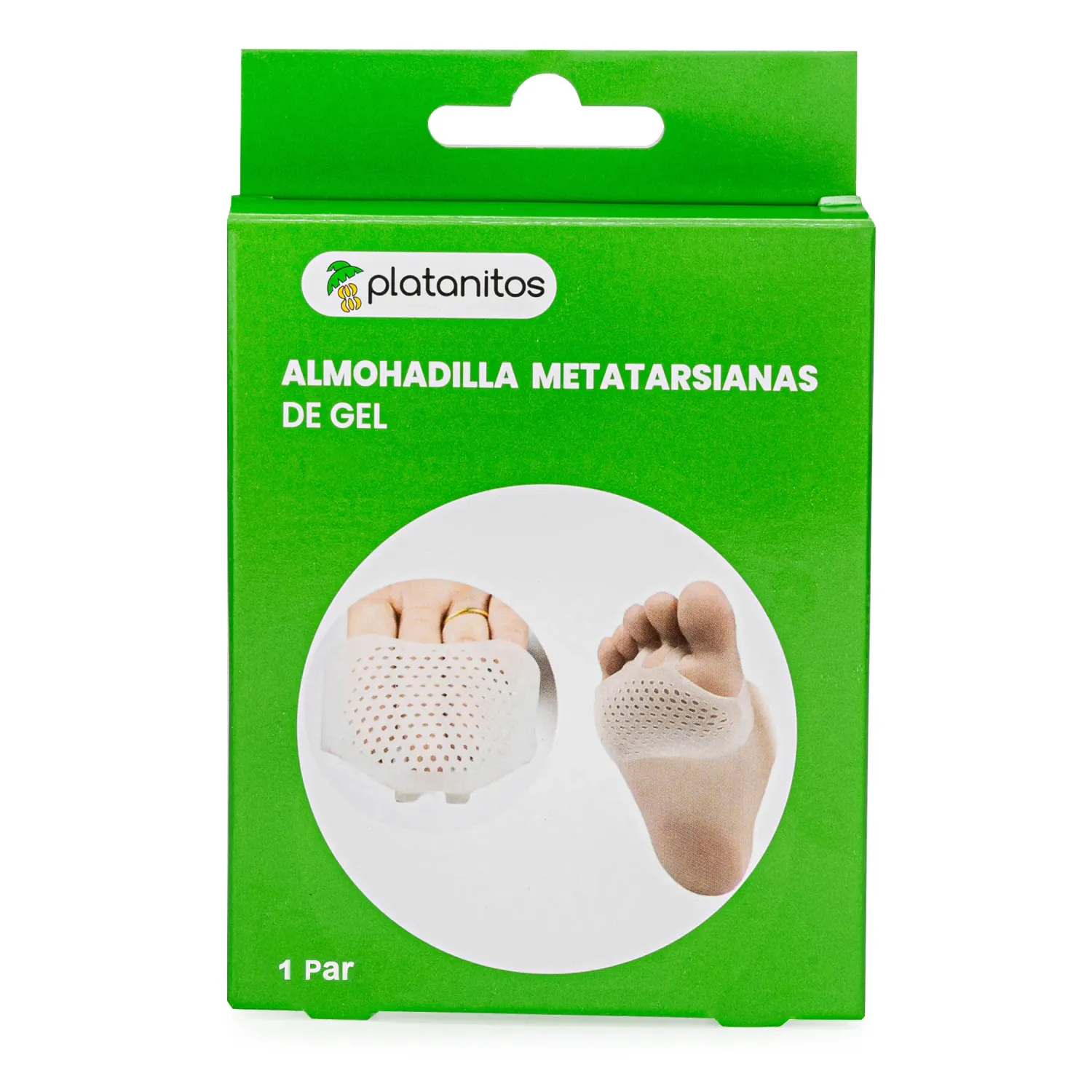 Almohadilla Platanitos  Metatarsianas De Gel color transparente | Platanitos