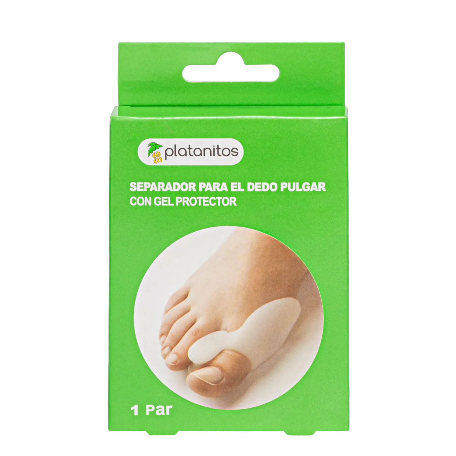 Separador Platanitos Para El Dedo Gordo Con Gel Protector color blanco | Platanitos