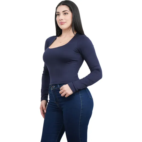 AZAYU Polo Manga Larga Mujer Mabel